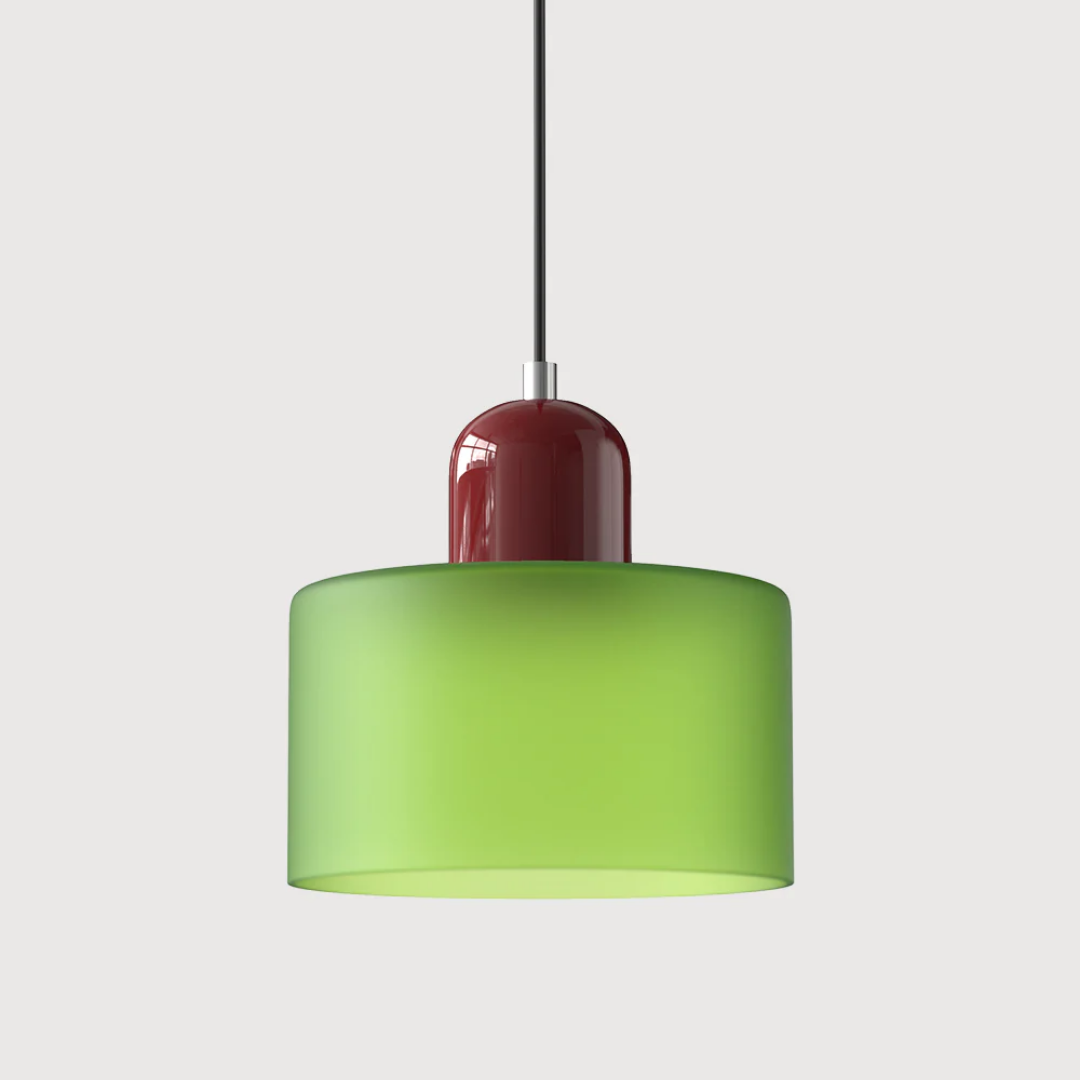Retro Glass Shade Hanging Lamp with Adjustable Cable