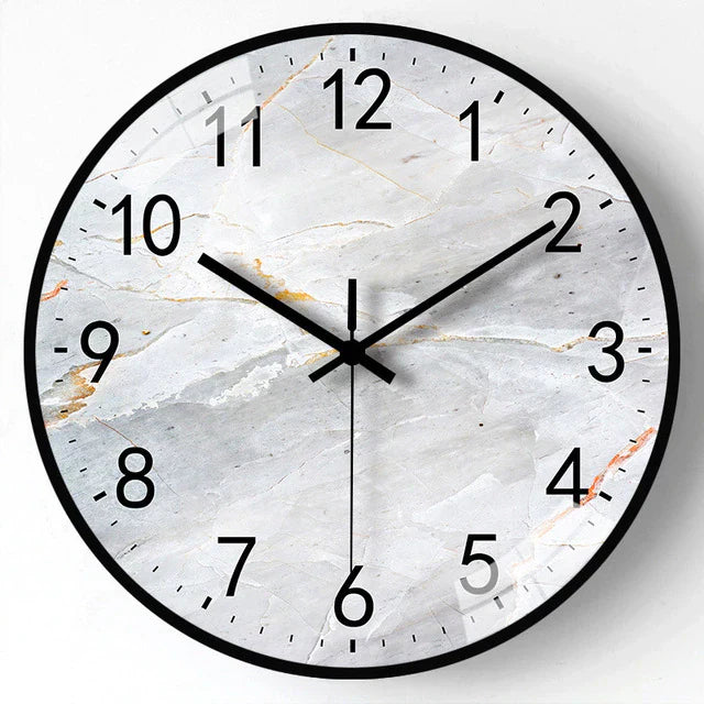 Eco-Friendly Modern Wall Clock in Grey, Yellow, or Multicolor
