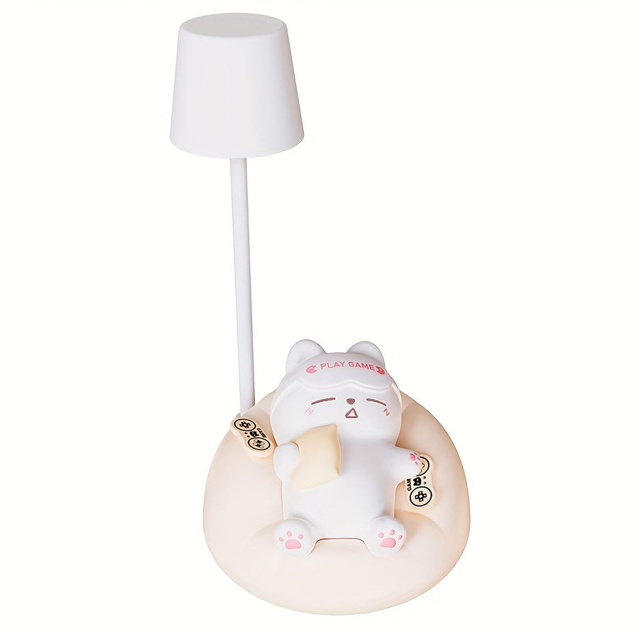 Cute Cat LED Night Light with Adjustable Brightness