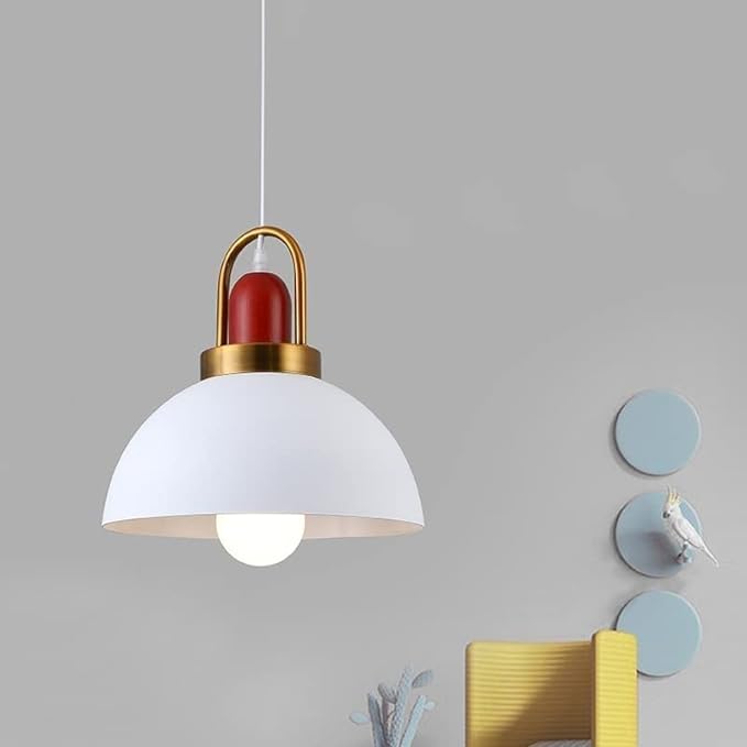 Modern Nordic Pendant Light with Adjustable Height and Metal Glass Design
