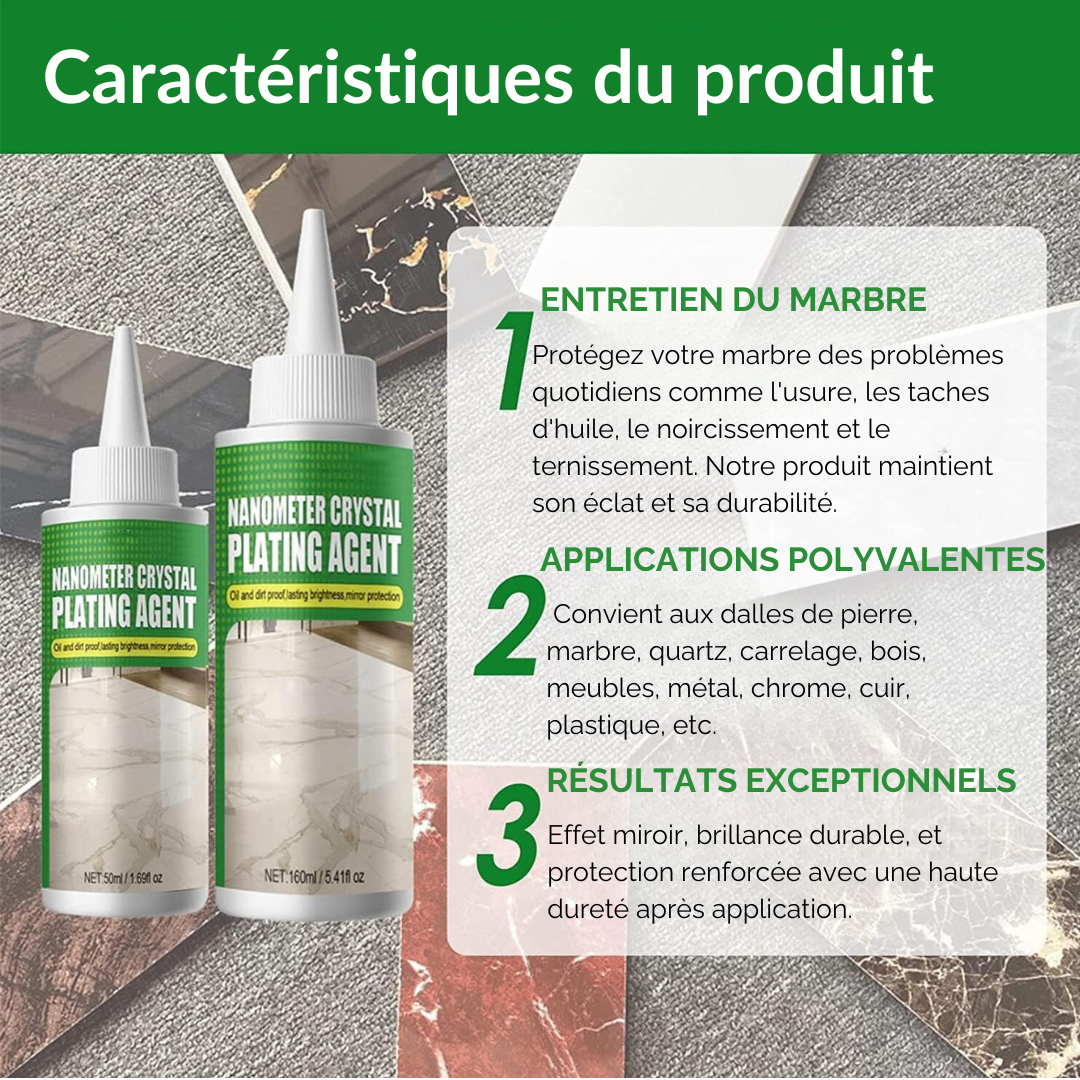 Nano-Crystal Marble and Stone Cleaner with Protective Shine