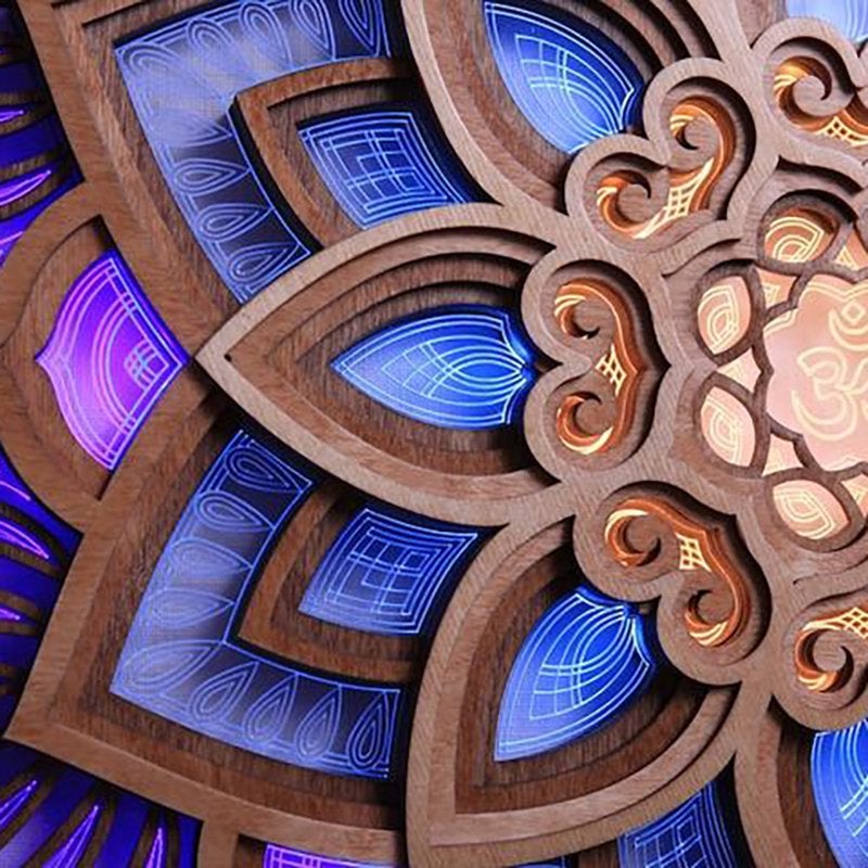 Mandala LED Night Light Wall Lamp