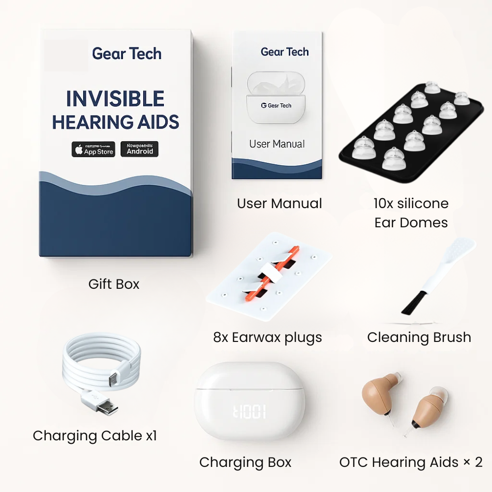 Bluetooth App-Controlled Hearing Aids - No Prescription Required