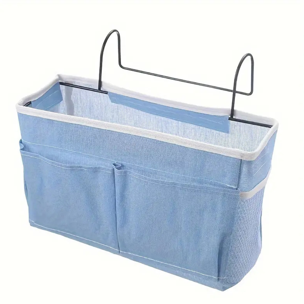 Multi-Pocket Hanging Organizer Bag with Side Hooks