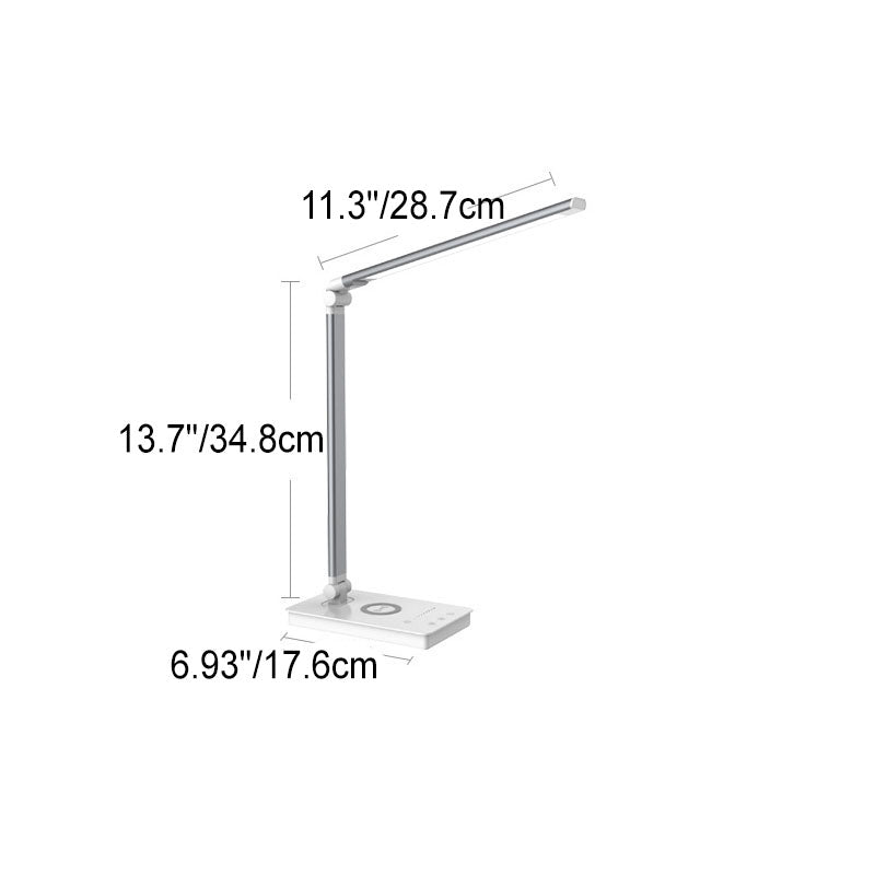 Minimalist Foldable USB LED Desk Lamp in Silver or Black