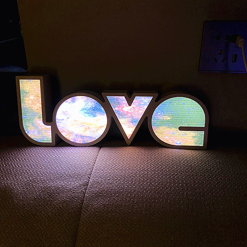 Art Deco Waterproof LED Table Lamp with LOVE Letters