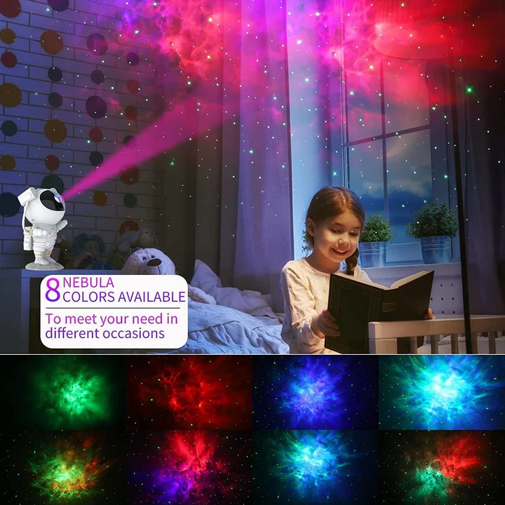 Astronaut Galaxy Star Projector Night Light with Remote Control