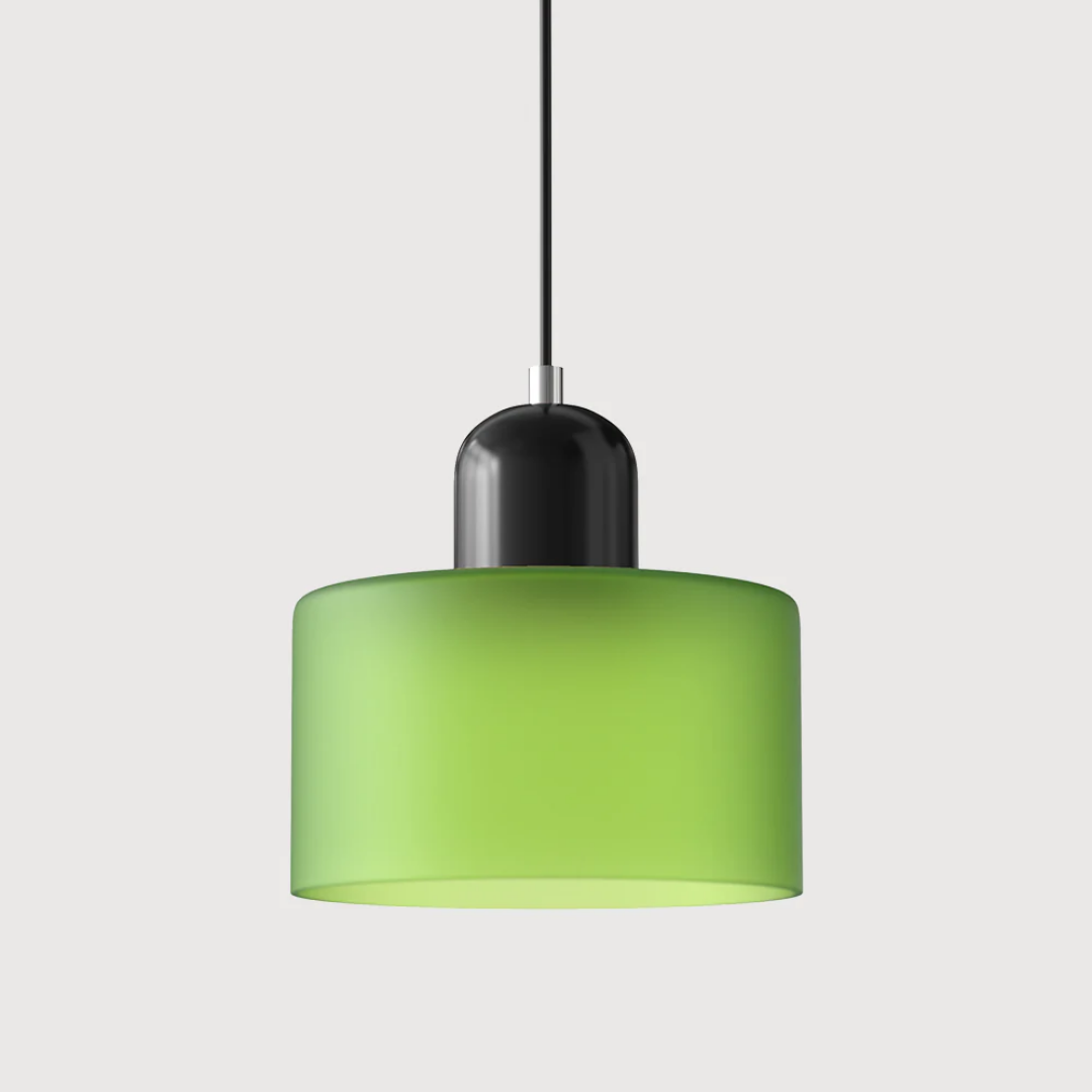 Retro Glass Shade Hanging Lamp with Adjustable Cable