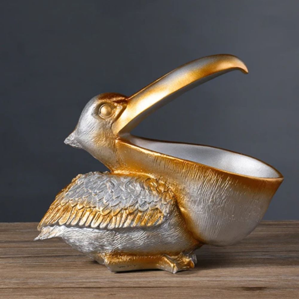 Elegant Gold Pelican Home Organizer