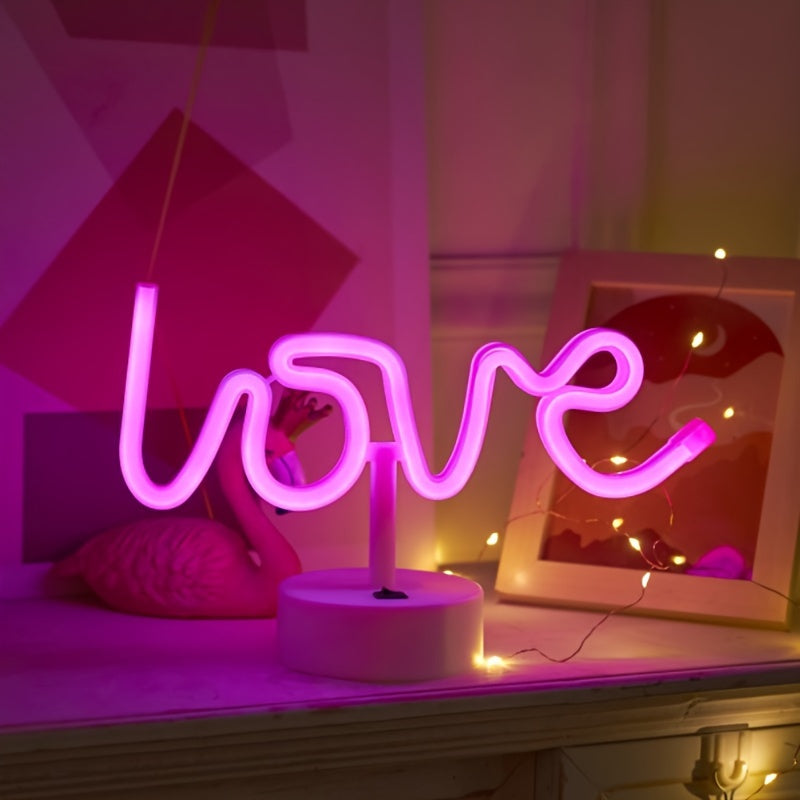 Neon LED Table Lamp for Parties and Romantic Ambiance