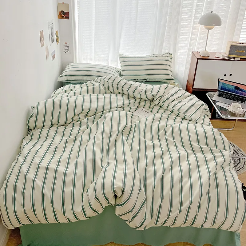 Nordic Stripes Cotton Bedding Set
