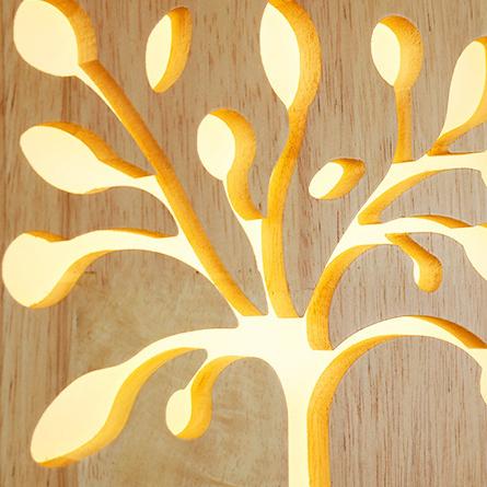 Wooden LED Wall Lamp - Eco-Friendly Natural Design