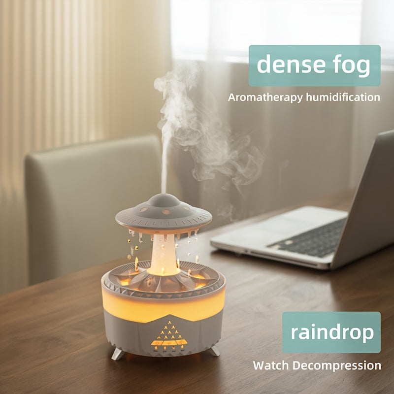 Raindrop Aromatherapy Essential Oil Diffuser with LED Light and Humidifier