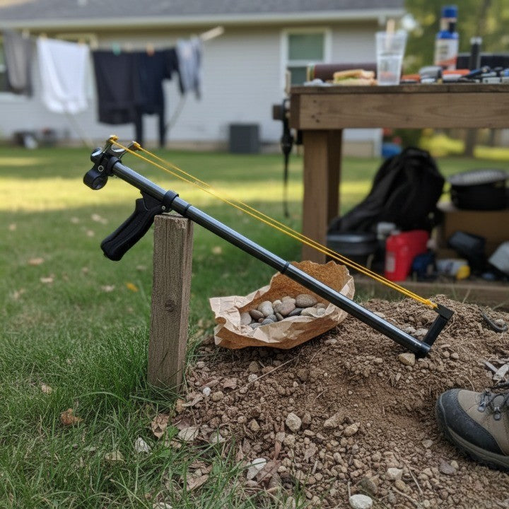 High Power Telescopic Slingshot with Laser Sight
