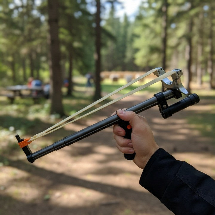 High Power Telescopic Slingshot with Laser Sight