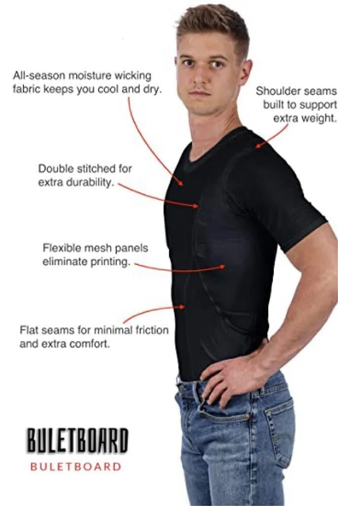 Concealed Carry Compression Holster T-Shirt for Men and Women