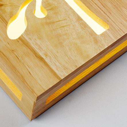 Wooden LED Wall Lamp - Energy-Efficient Nature-Inspired Design
