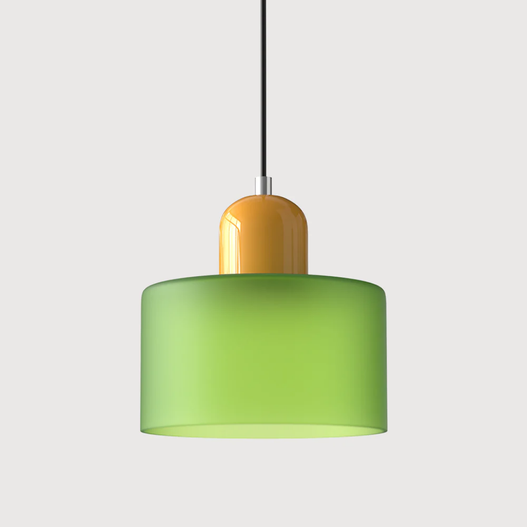 Retro Glass Shade Hanging Lamp with Adjustable Cable