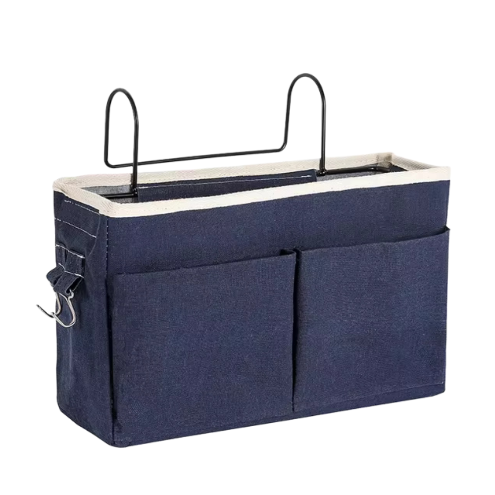 Multi-Pocket Hanging Organizer Bag with Side Hooks