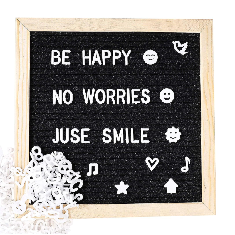 Felt Letter Message Board with Wooden Stand