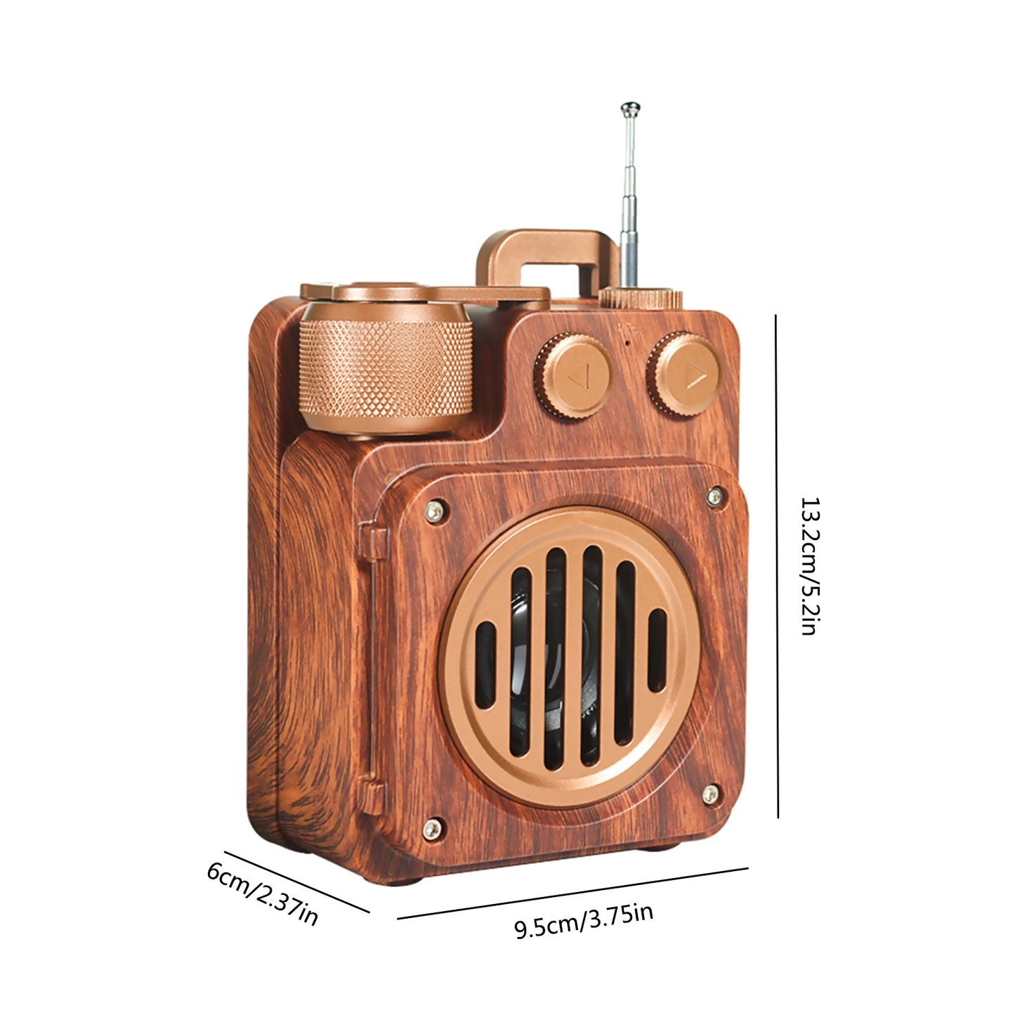 Dark Academia Bluetooth Speaker with Wireless Subwoofer and Robust Bass