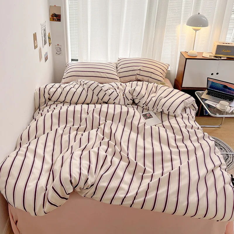 Nordic Stripes Cotton Bedding Set