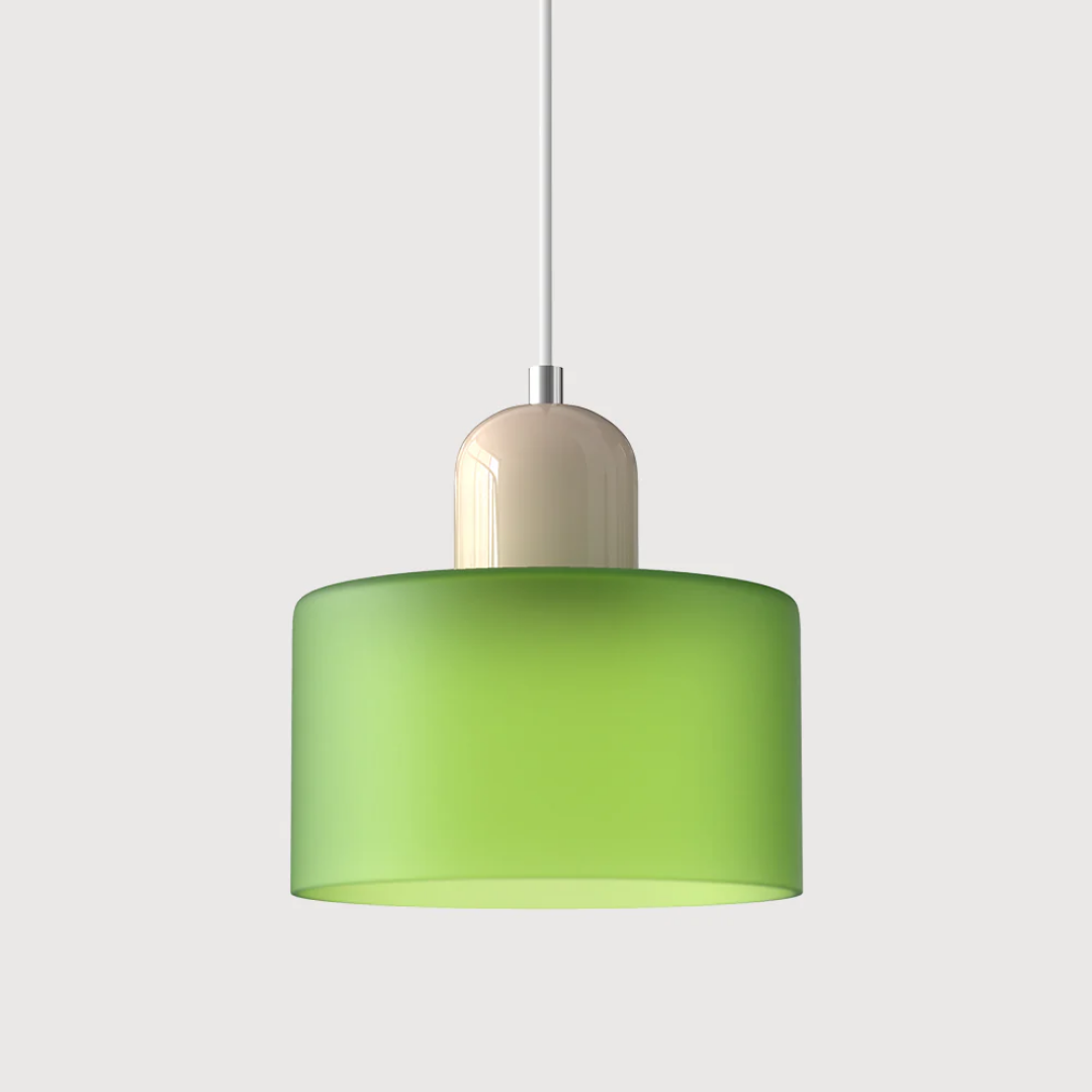Retro Glass Shade Hanging Lamp with Adjustable Cable
