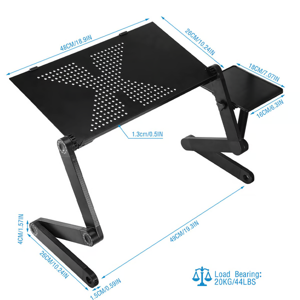 360° Adjustable Ergonomic Laptop Stand with Mouse Pad