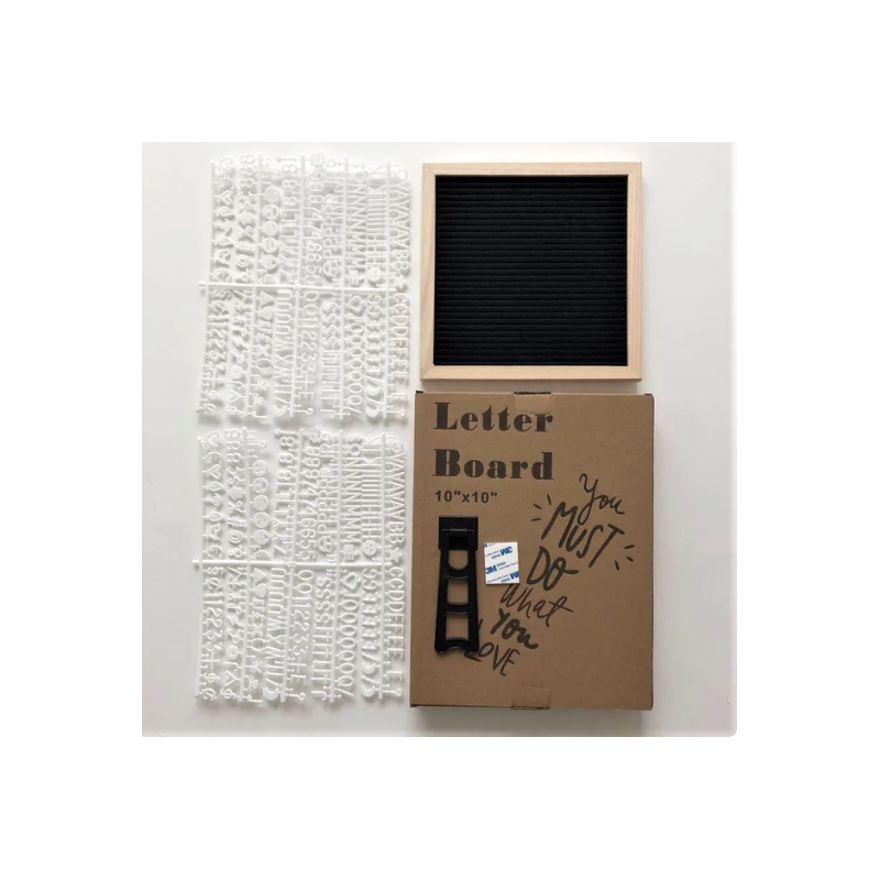 Felt Letter Message Board with Wooden Stand