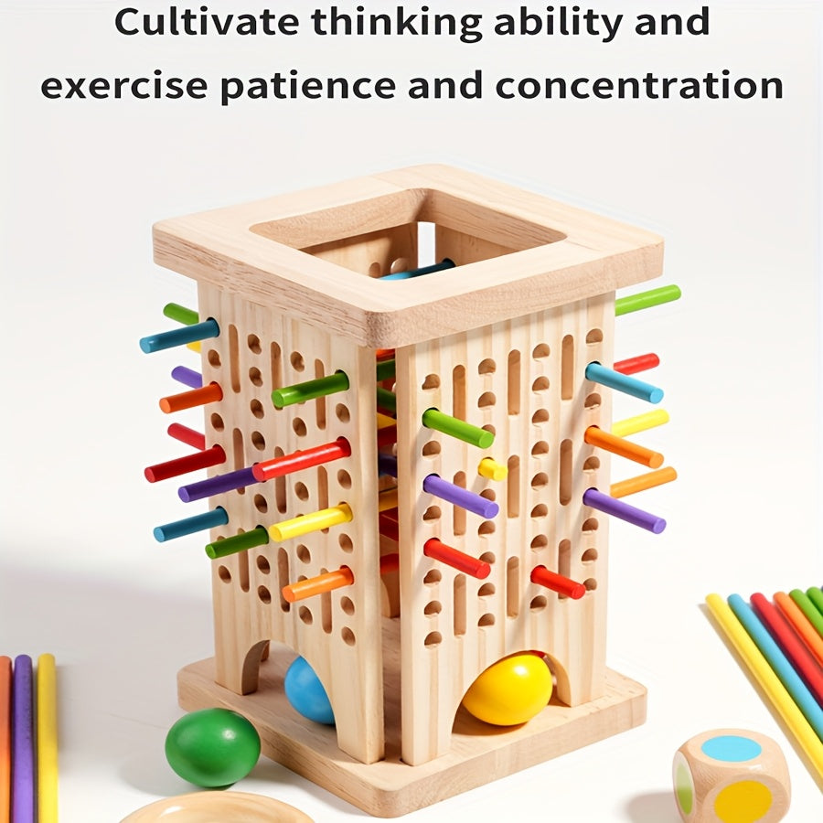 Wooden Stick Game for Kids - Creative Dexterity and Motor Skills Development