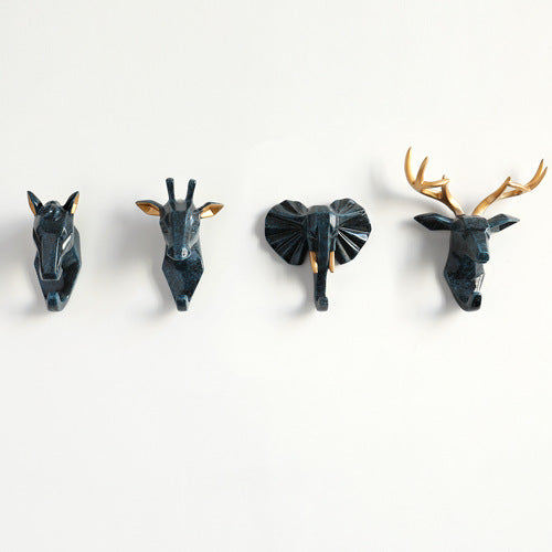 Animal Head Wall Hooks in Eco-Friendly Resin