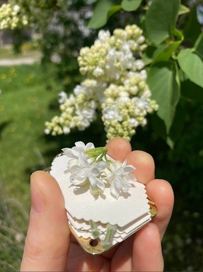 Mini Flower Press with Brass and Silver Details - Portable Botanical Keepsake Maker