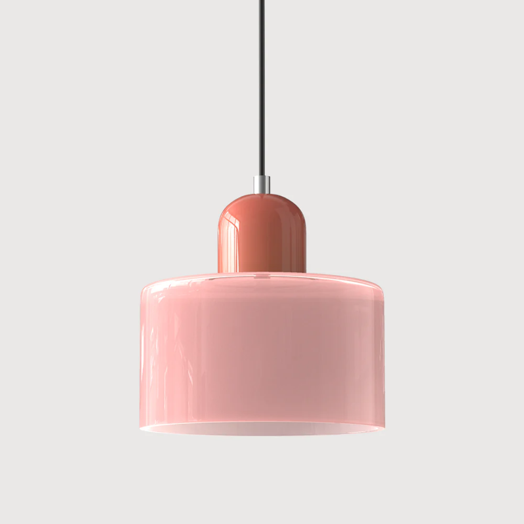 Retro Glass Shade Hanging Lamp with Adjustable Cable