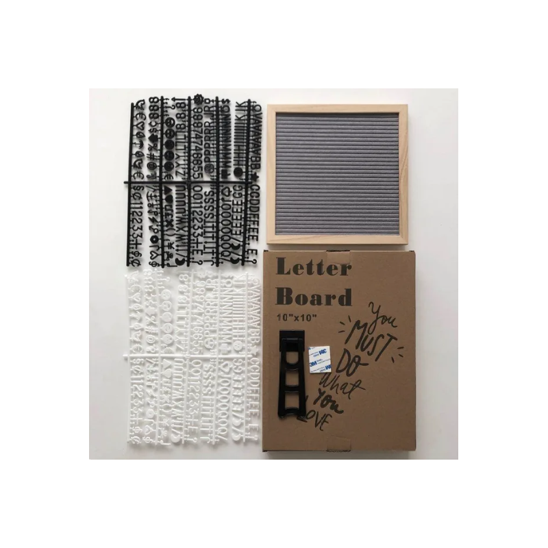 Felt Letter Message Board with Wooden Stand