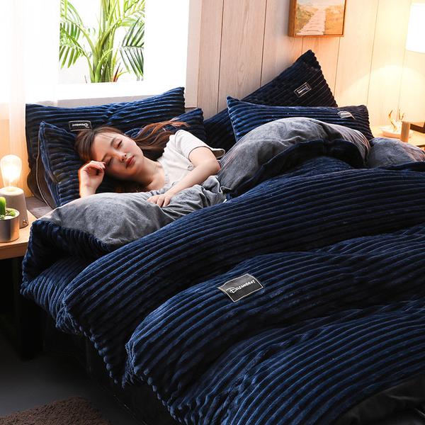 Thick Corduroy Velvet Bedding Set - Cozy Winter Comfort