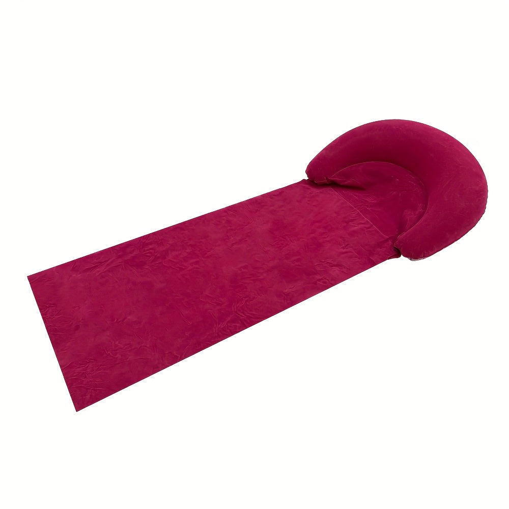 Inflatable Beach Mat with Pillow for Camping and Lounging