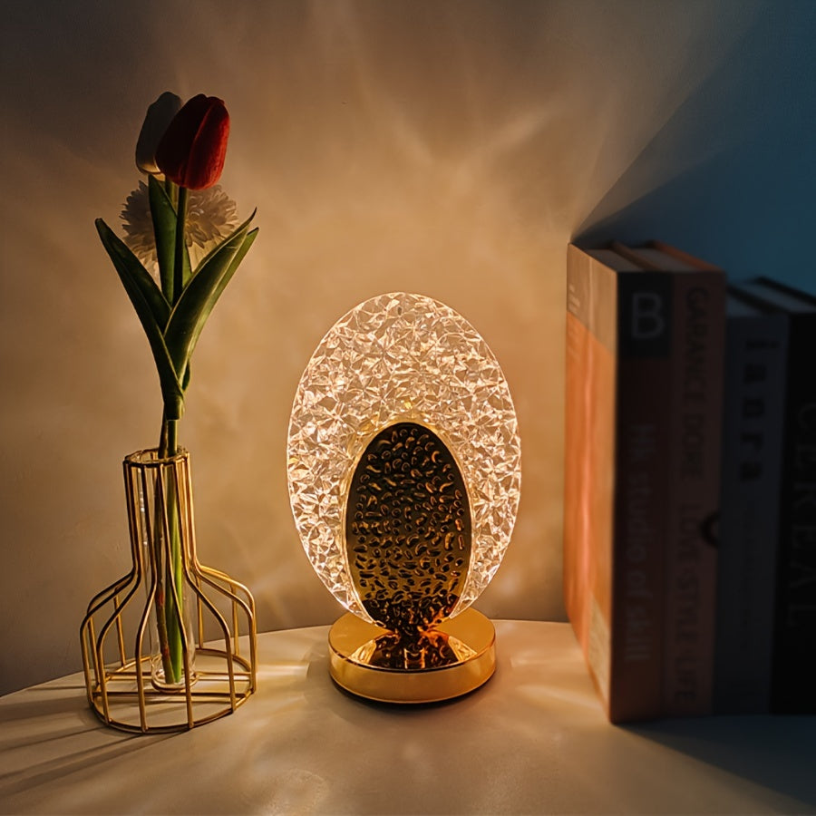 USB Rechargeable Dimmable Feather Table Lamp