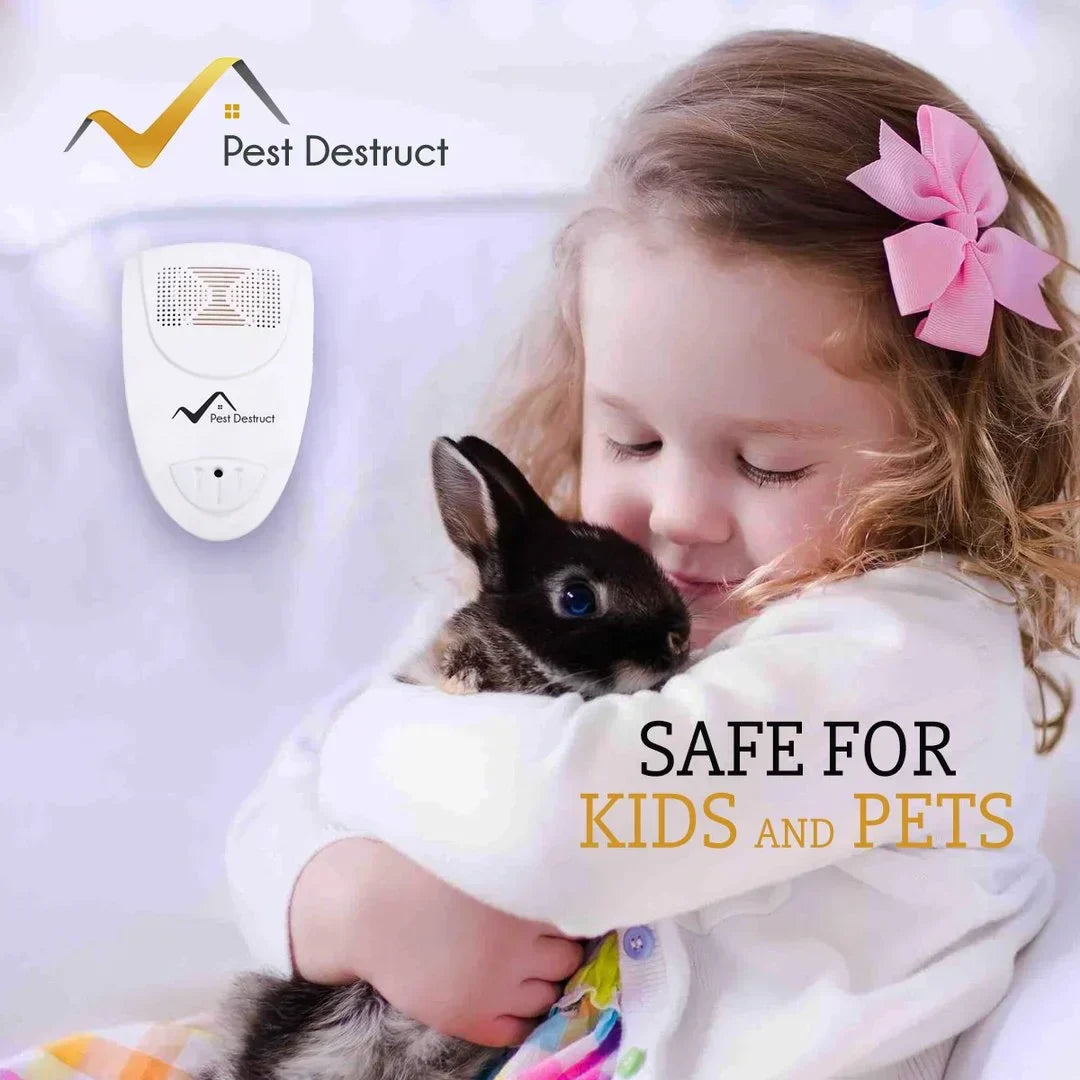 Ultrasonic Bed Bug Repellent Device - Safe for Kids and Pets, Eliminates Infestations in 48 Hours