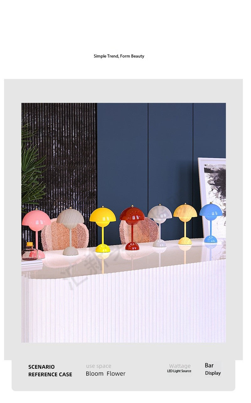 Rechargeable LED Touch-Control Table Lamp with 8 Color Options