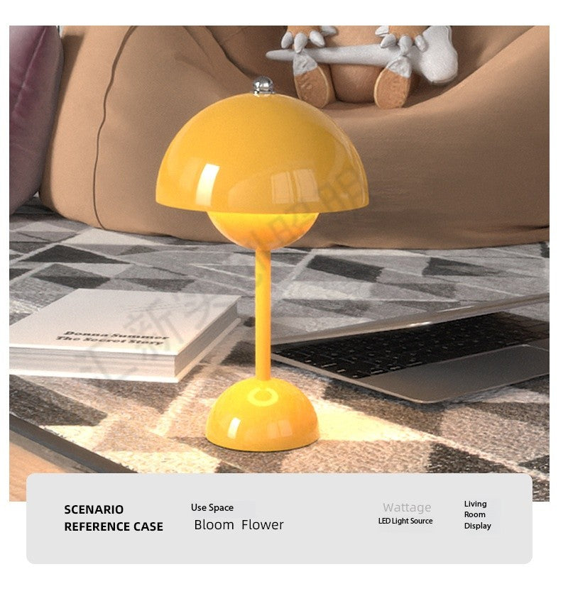 Rechargeable LED Touch-Control Table Lamp with 8 Color Options