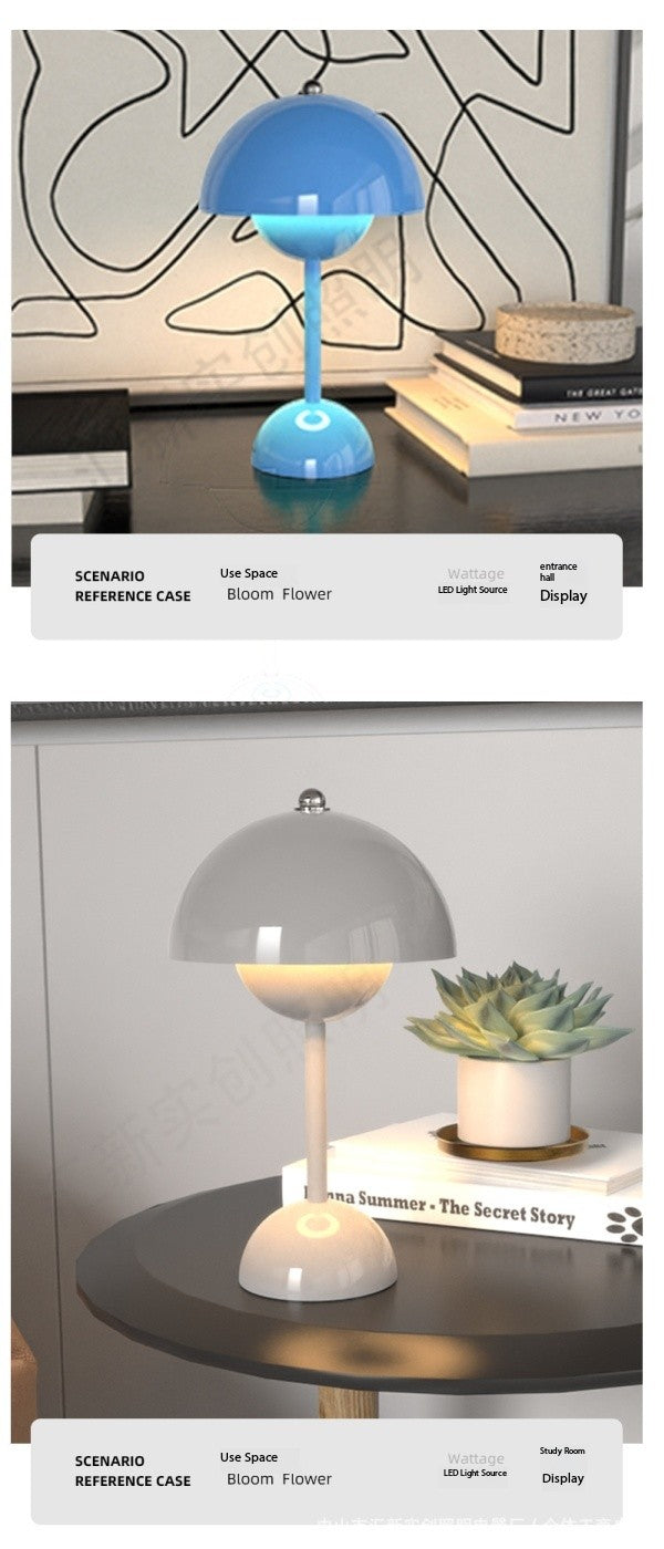 Rechargeable LED Touch-Control Table Lamp with 8 Color Options