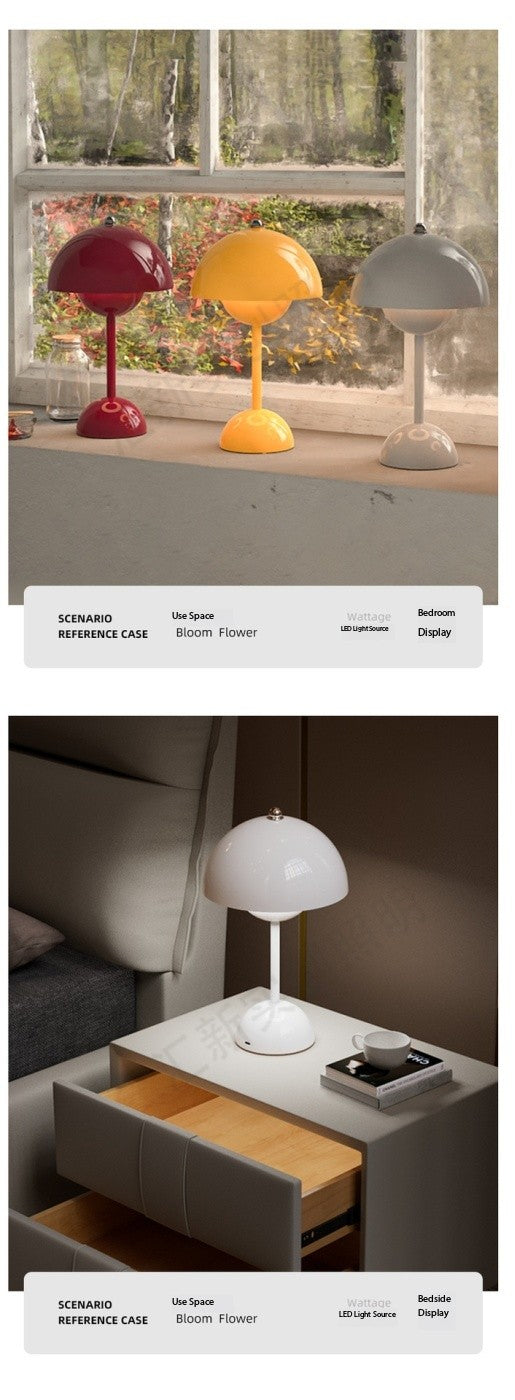 Rechargeable LED Touch-Control Table Lamp with 8 Color Options