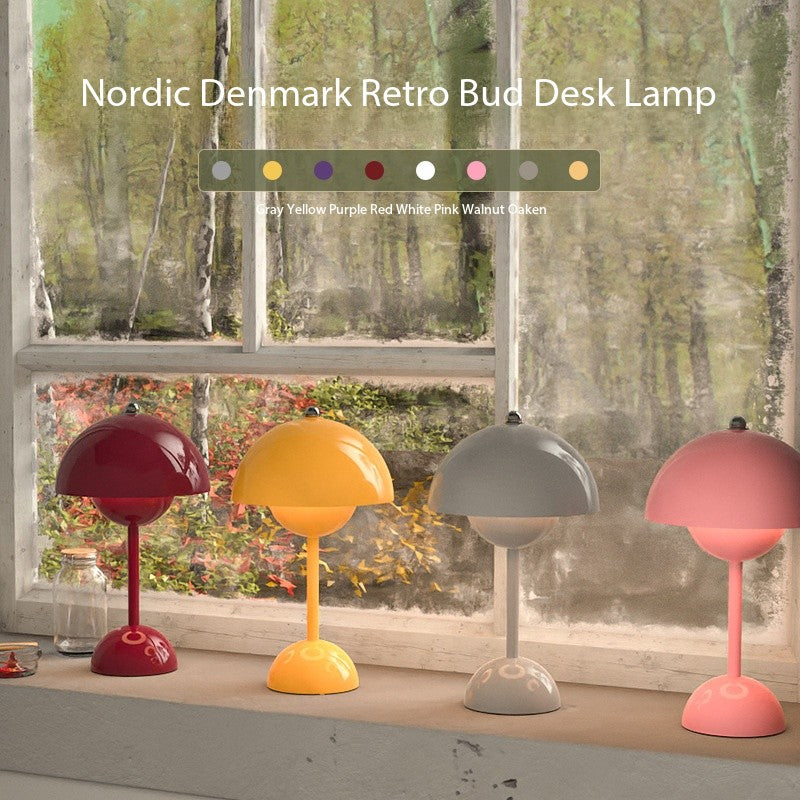 Rechargeable LED Touch-Control Table Lamp with 8 Color Options