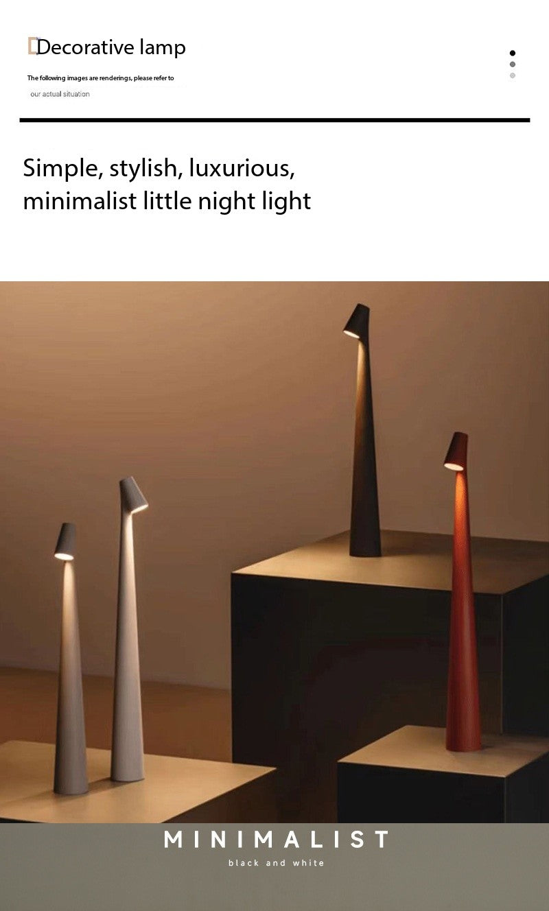 Rechargeable Touch Table Lamp with Dimming and Color Options