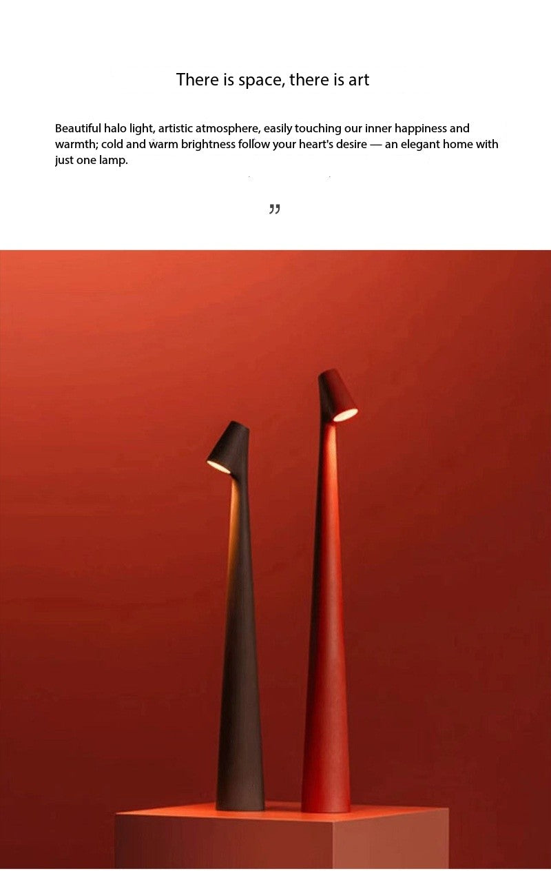 Rechargeable Touch Table Lamp with Dimming and Color Options