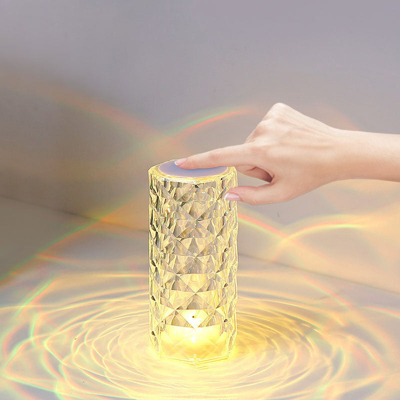 Rose-Shaped Touch-Activated Table Lamp with RGB Colors