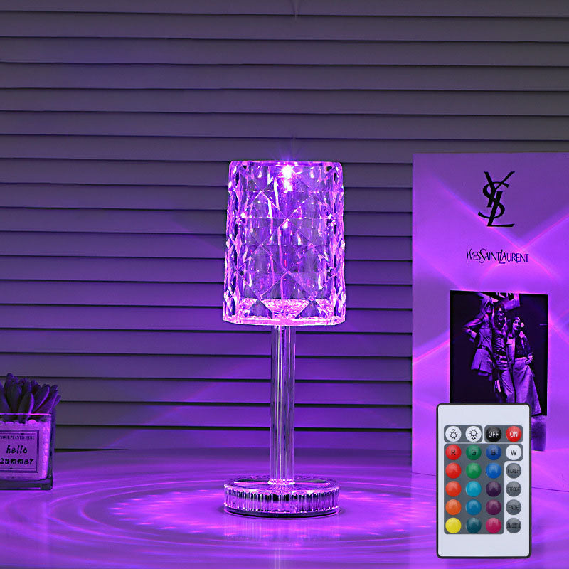 Rose-Shaped Touch-Activated Table Lamp with RGB Colors
