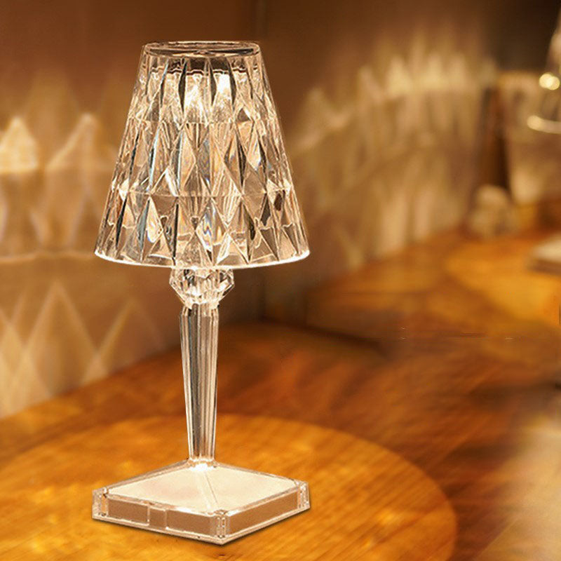 Rose-Shaped Touch-Activated Table Lamp with RGB Colors