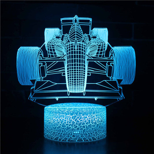 3D Sports Car LED Night Light with Dimming Function and USB Power