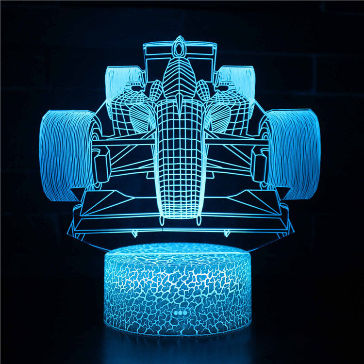 3D Sports Car LED Night Light with Dimming Function and USB Power